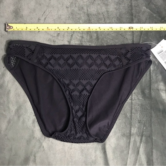 Becca By Rebecca Virtue Colorplay Crochet Hipster Swim Bottom Size S Black - Picture 1 of 14